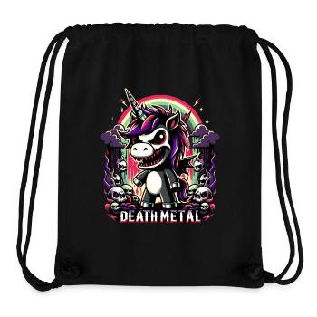 DEATH METAL UNICORN - Stanley/Stella recycelter Gym Bag - Schwarz - Vorne