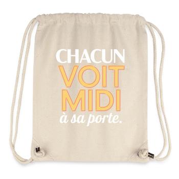 Chacun voit midi à sa porte - Sac à cordon recyclé Stanley/Stella - blanc naturel - Devant