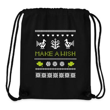 make a wish Weihnachten - Stanley/Stella recycelter Gym Bag - Schwarz - Vorne