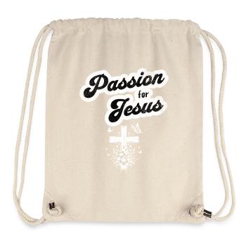 Passion für Jesus Christliches Motiv - Stanley/Stella recycelter Gym Bag - Naturweiß - Vorne