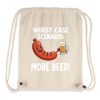 Scénario de cas de saucisse : plus de bière ! - Sac à cordon recyclé Stanley/Stella - blanc naturel - Devant