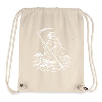 Macabre Grim Reaper Boat Design - Stanley/Stella Recycled Gym Bag - natural - Front