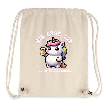 Süßes Einhorn Bier Feier - Stanley/Stella recycelter Gym Bag - Naturweiß - Vorne