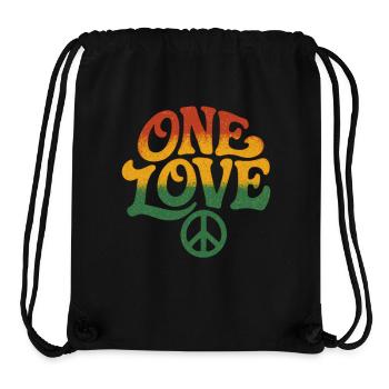 Frieden und Liebe Rasta-Design - Stanley/Stella recycelter Gym Bag - Schwarz - Vorne