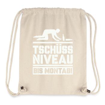 Tschüss Niveau bis Montag - Stanley/Stella recycelter Gym Bag - Naturweiß - Vorne