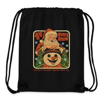 La joie dans chaque neige - Sac à cordon recyclé Stanley/Stella - noir - Devant