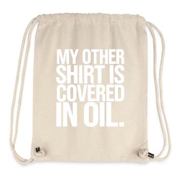 Oil Covered Shirt Parody - Stanley/Stella Recycled Gym Bag - natural - Front