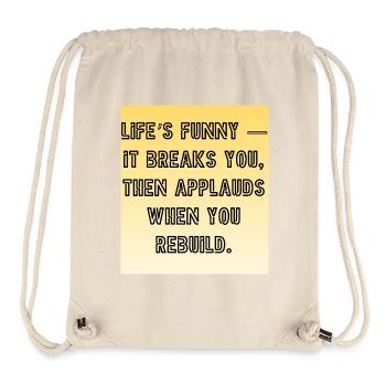 Resilience Anthem: Break and Rebuild - Stanley/Stella recycelter Gym Bag - Naturweiß - Vorne