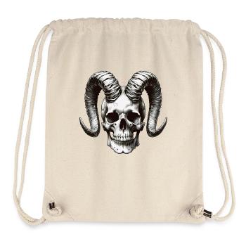 Widder Totenschädel Kraft Symbol Dunkle Stärke - Stanley/Stella recycelter Gym Bag - Naturweiß - Vorne