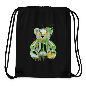 Graffiti Teddybär Rebellion Urban Art - Stanley/Stella recycelter Gym Bag - Schwarz - Vorne