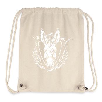 Esel Schild Laub-Wappen - Stanley/Stella recycelter Gym Bag - Naturweiß - Vorne