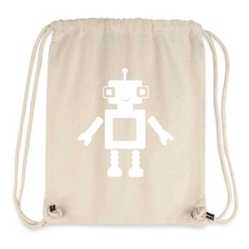 Petit robot - Sac à cordon recyclé Stanley/Stella - blanc naturel - Devant
