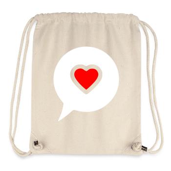 Heart Speech Bubble Filled - Stanley/Stella Recycled Gym Bag - natural - Front