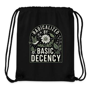 Radicalized By Basic Decency Statement Shirt - Stanley/Stella Recycled Gym Bag - black - Front