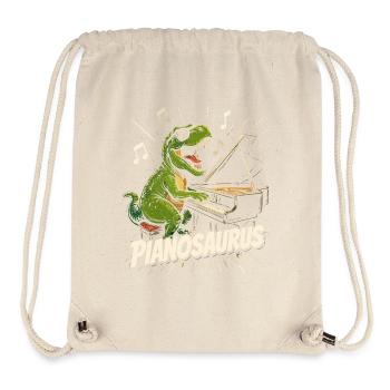 Spaßiger Pianist-Dinosaurier - Stanley/Stella recycelter Gym Bag - Naturweiß - Vorne