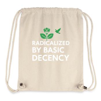 Radicalized By Basic Decency Statement shirt decal - Stanley/Stella Recycled Gym Bag - natural - Front