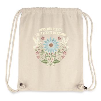 Menschen Rechte statt rechte Menschen Peace Demo - Stanley/Stella recycelter Gym Bag - Naturweiß - Vorne