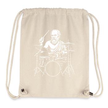 Ancient Sokrates Drummer-Lineart - Stanley/Stella recycelter Gym Bag - Naturweiß - Vorne
