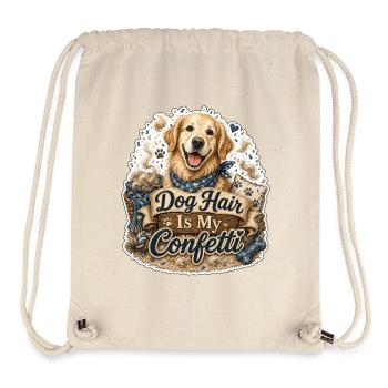 Dog Hair Is My Confetti Hund - Stanley/Stella recycelter Gym Bag - Naturweiß - Vorne