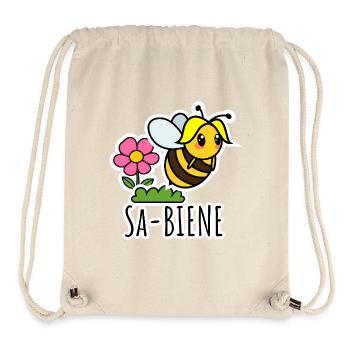 Sabine die niedliche Honig Biene - Stanley/Stella recycelter Gym Bag - Naturweiß - Vorne