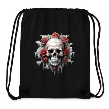 Gothic Blumenkunst Grafik Modedesign - Stanley/Stella recycelter Gym Bag - Schwarz - Vorne