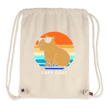 Capybara Capibara - Sac à cordon recyclé Stanley/Stella - blanc naturel - Devant