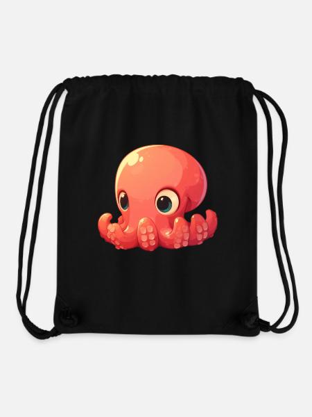 Mignon bébé calmar - Sac à cordon recyclé Stanley/Stella - noir