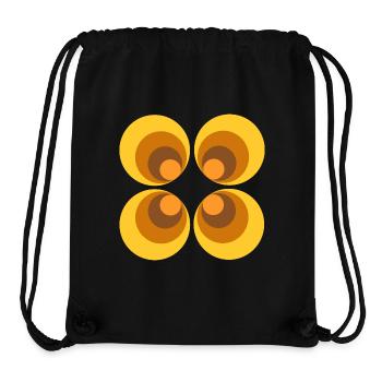 70s Flower Pattern Retro - Stanley/Stella Recycled Gym Bag - black - Front