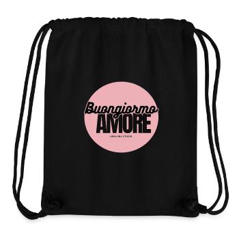 Buongiorno Amore Pink Circle - Stanley/Stella Recycled Gym Bag - black - Front