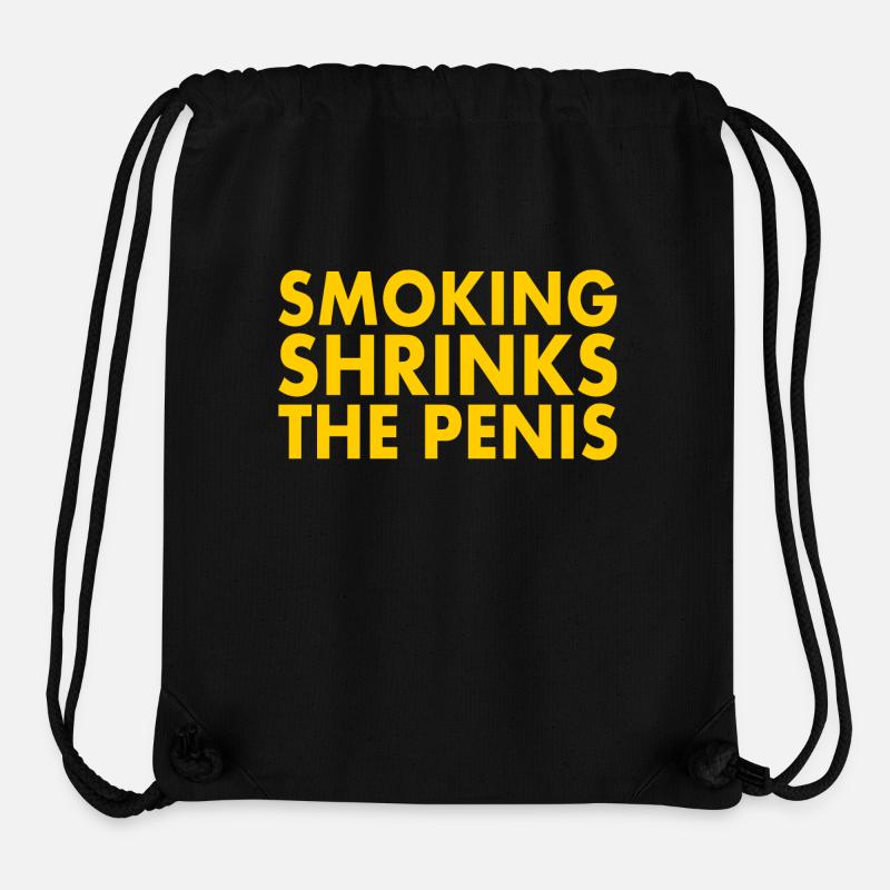 Smoking shrinks the penis - Stanley/Stella Recycled Gym Bag - black