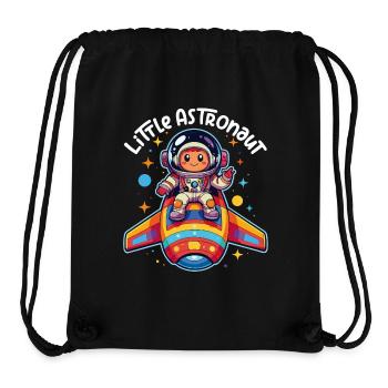 Little astronaut in colorful spaceship in space - Stanley/Stella Recycled Gym Bag - black - Front