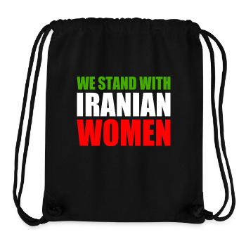 We stand with iranian women - Stanley/Stella recycelter Gym Bag - Schwarz - Vorne