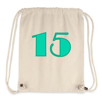 15 YEARS,15TH ANNIVERSARY,BIRTHDAY 15 YEARS,FIFTEEN - Stanley/Stella Recycled Gym Bag - natural - Front