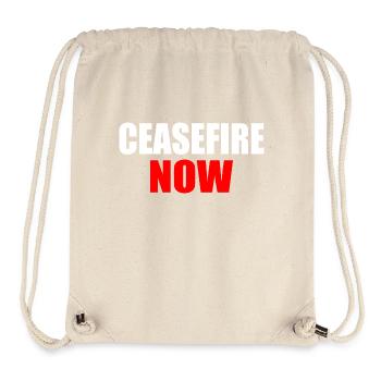 Ceasefire now - Stanley/Stella Recycled Gym Bag - natural - Front