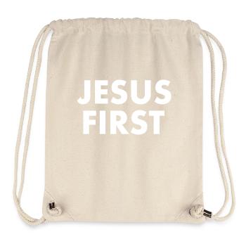 Jesus first - Sac à cordon recyclé Stanley/Stella - blanc naturel - Devant