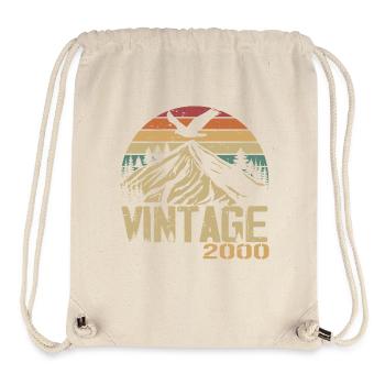 Vintage 2000 Retro 2000 Anniversary Gift - Stanley/Stella Recycled Gym Bag - natural - Front