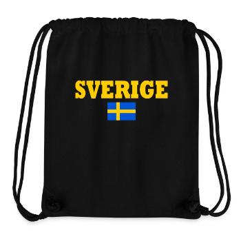 Sverige - Sac à cordon recyclé Stanley/Stella - noir - Devant