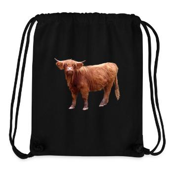 Scottish Highland cattle - Stanley/Stella Recycled Gym Bag - black - Front