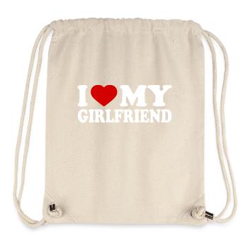 I love my girlfriend - Stanley/Stella recycelter Gym Bag - Naturweiß - Vorne