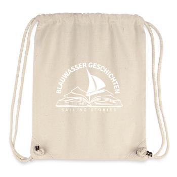 Blauwassergeschichten Logo - Stanley/Stella recycelter Gym Bag - Naturweiß - Vorne