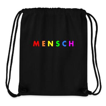 Mensch - Stanley/Stella recycelter Gym Bag - Schwarz - Vorne