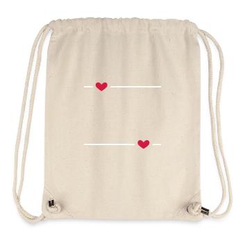 Line Heart Stroke Ornament - Stanley/Stella Recycled Gym Bag - natural - Front