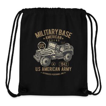 American Army jeep military legend SUV - Stanley/Stella Recycled Gym Bag - black - Front