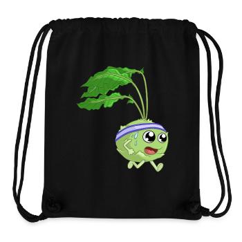 Fitness Kohlrabi - Sac à cordon recyclé Stanley/Stella - noir - Devant