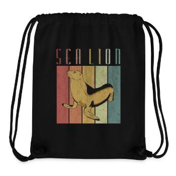 Seehund - Stanley/Stella recycelter Gym Bag - Schwarz - Vorne