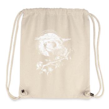 Ferret on the background of the moon - Stanley/Stella Recycled Gym Bag - natural - Front