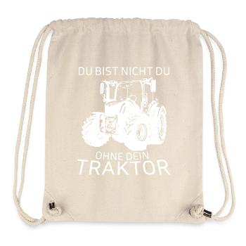Du bist nicht du Ohne Dein Traktor - Stanley/Stella recycelter Gym Bag - Naturweiß - Vorne