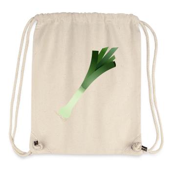 Eine Stange Lauch / Porree - Stanley/Stella recycelter Gym Bag - Naturweiß - Vorne