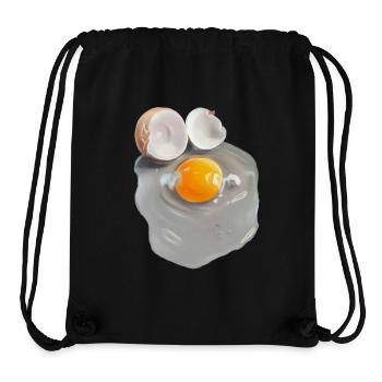 Egg Picture in Gray Abstract - Stanley/Stella Recycled Gym Bag - black - Front