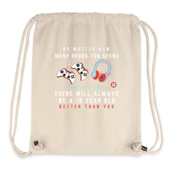 Heures de jeu - Sac à cordon recyclé Stanley/Stella - blanc naturel - Devant